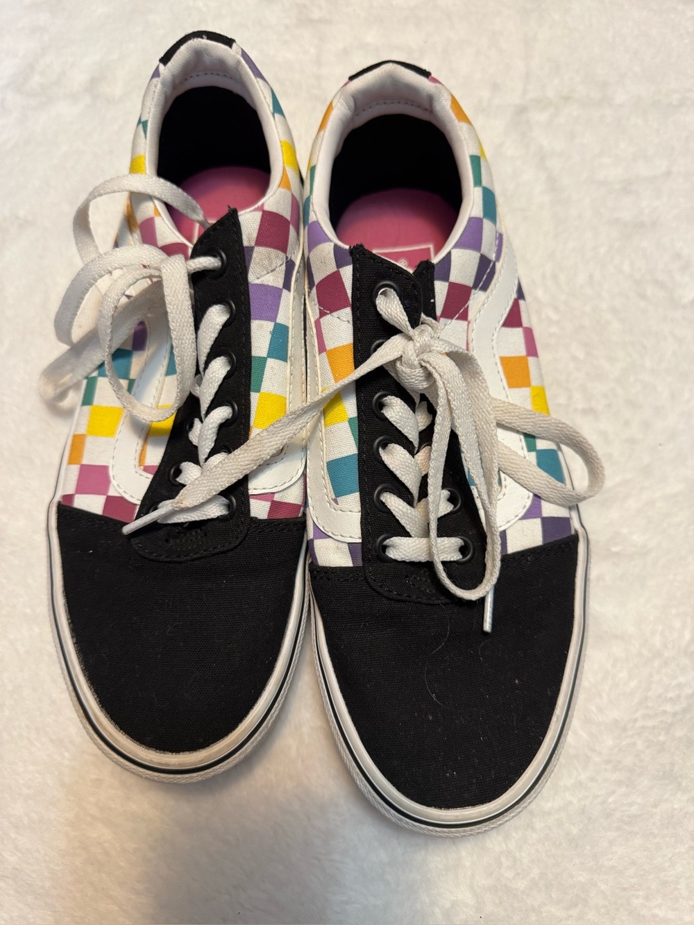 Vans Black Low-Top Sneakers with White Soles